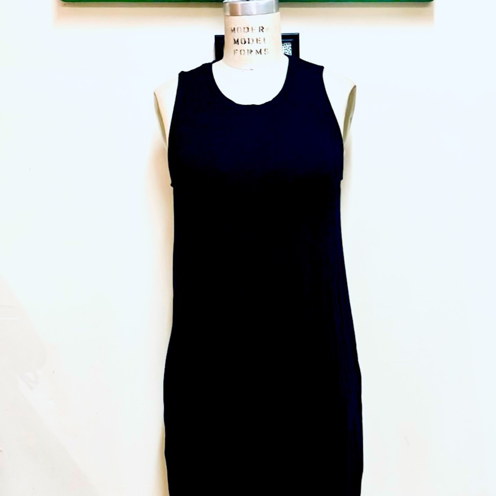 Black Cotton Stretch Dress